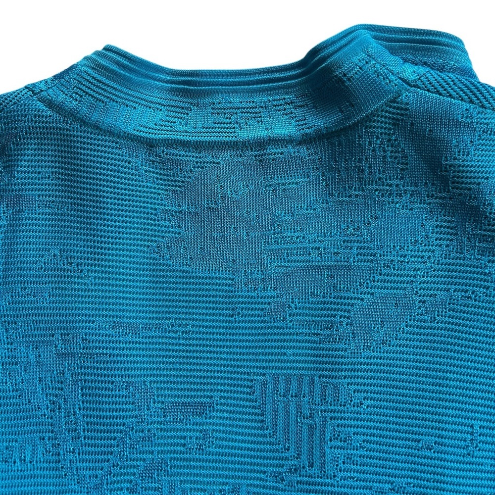 Ming Wang Vibrant Blue Textured Tonal Knit Split sleeve Jacket Size 2X - Picture 10 of 14